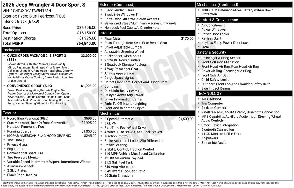 jeep wrangler 4-door 2025 1C4PJXDG1SW541814 image jeep wrangler 4-door 2025 1C4PJXDG1SW541814 image